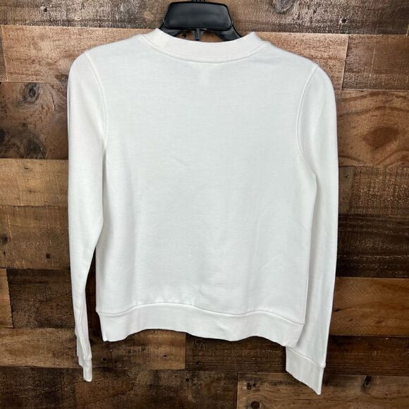 1901 Sweatshirt White New Years Glitter Pop Clink Fizz Silver Gold Bronze XS - Picture 9 of 10